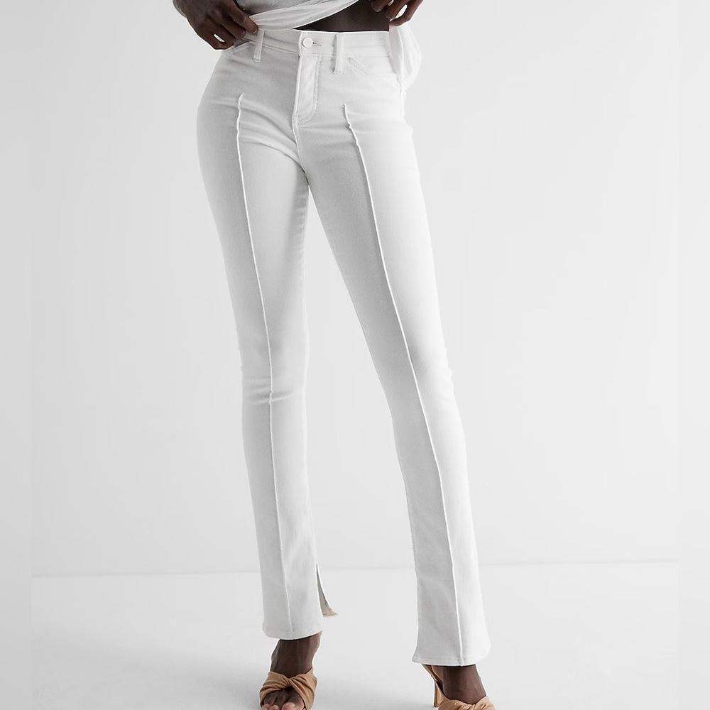 Express Skycraper mid rise jeans- 2 Long